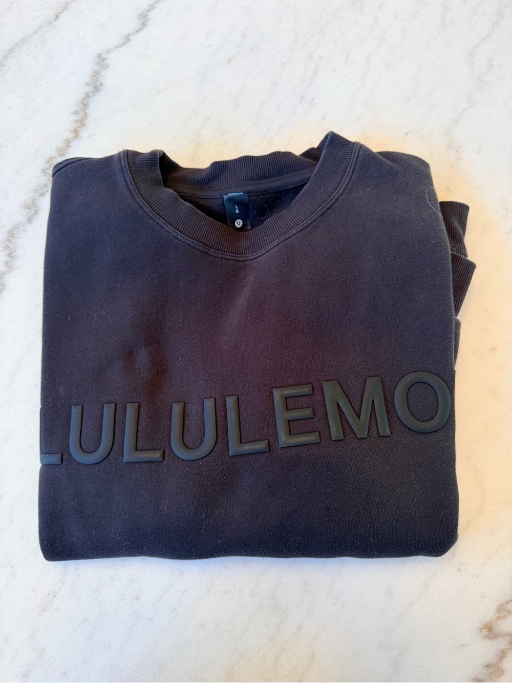 Lululemon athletica Black Logo Crewneck Sweater